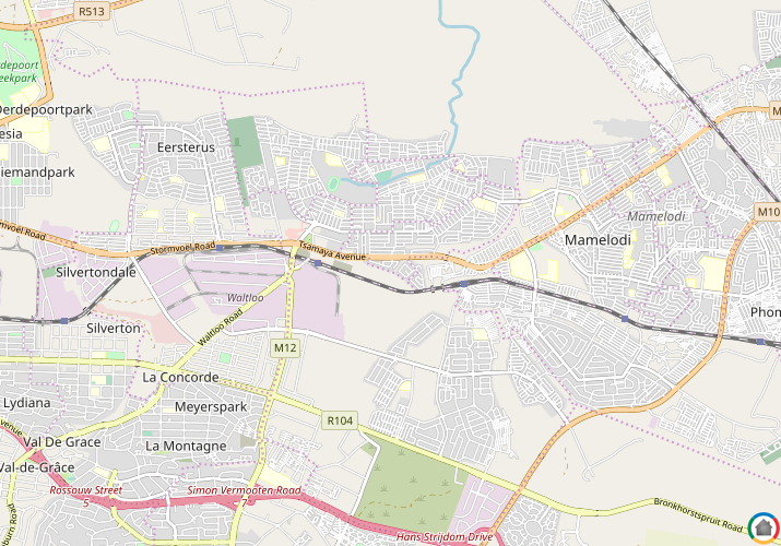 Map location of Moretele View